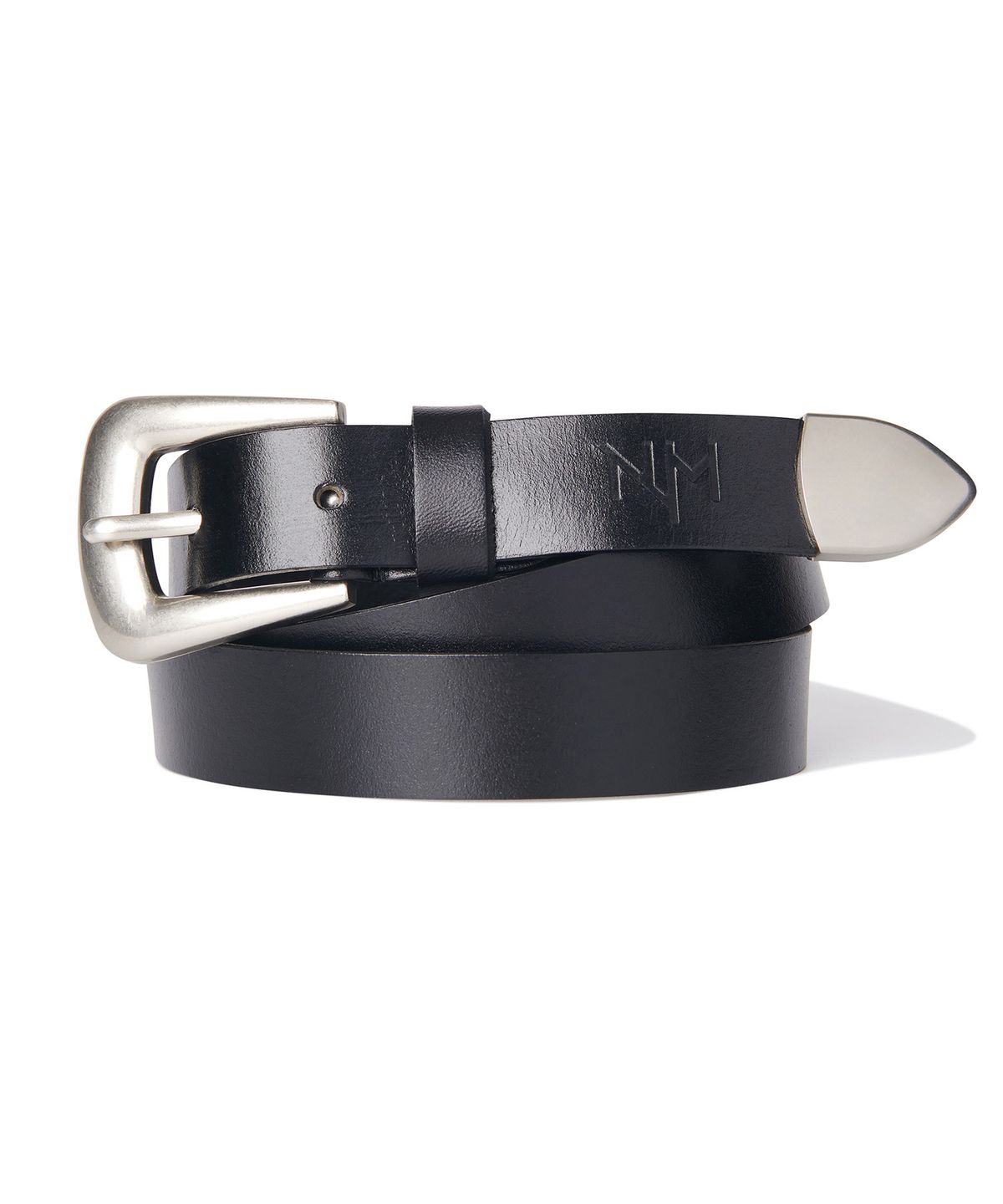 노매뉴얼(NOMANUAL) NM LEATHER BELT - BLACK
