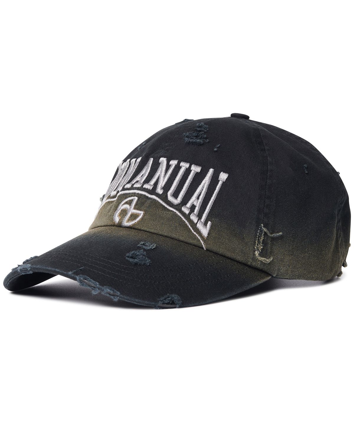 노매뉴얼(NOMANUAL) DESTROYED BALL CAP - WASHED BLACK