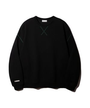 베이직 스티치 포인트 스웨트셔츠 BK5960_블랙