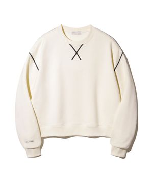 베이직 스티치 포인트 스웨트셔츠 BK5960_크림
