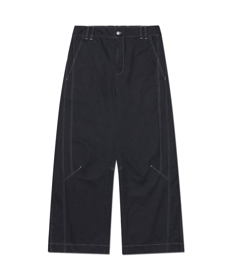 TILTED SIDE LINE PANTS - WASHED BLACK