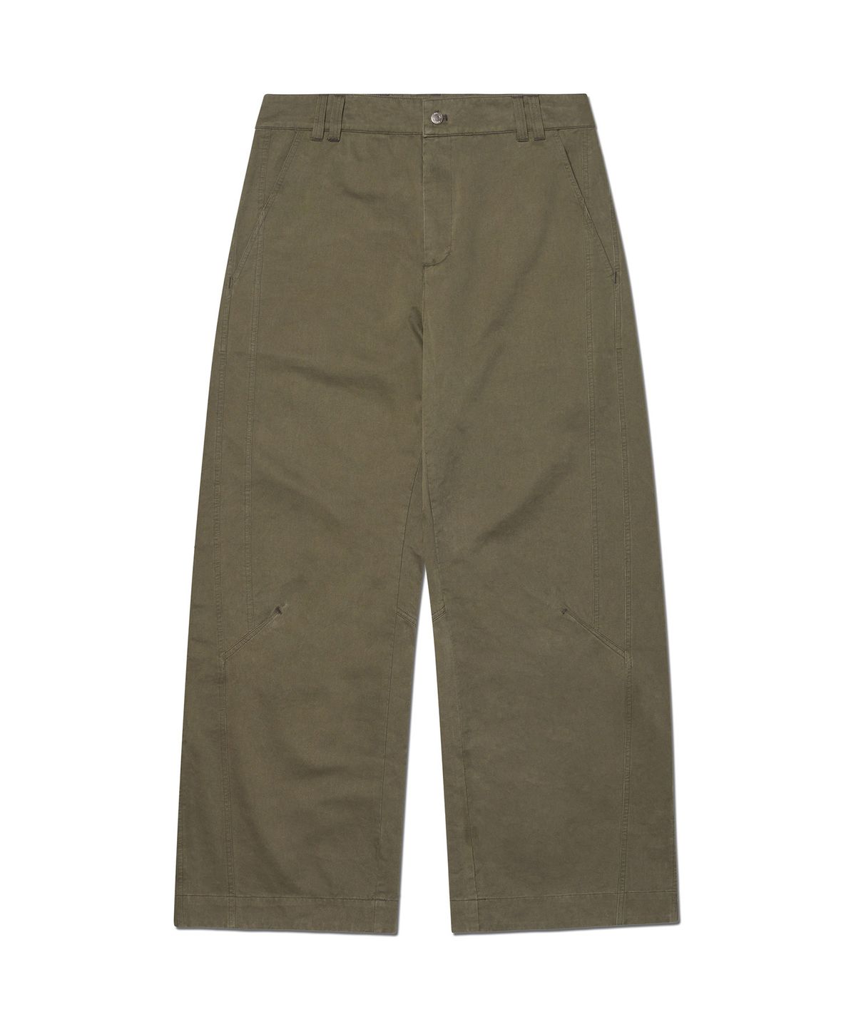 노매뉴얼(NOMANUAL) TILTED SIDE LINE PANTS - WASHED KHAKI