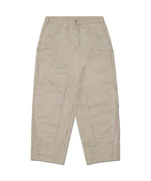 PAINTED DOUBLE KNEE PANTS - WASHED BEIGE