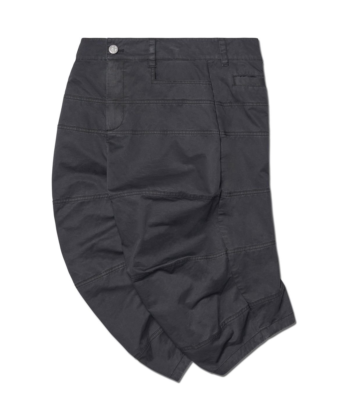 노매뉴얼(NOMANUAL) CURVED HALF PANTS - WASHED BLACK