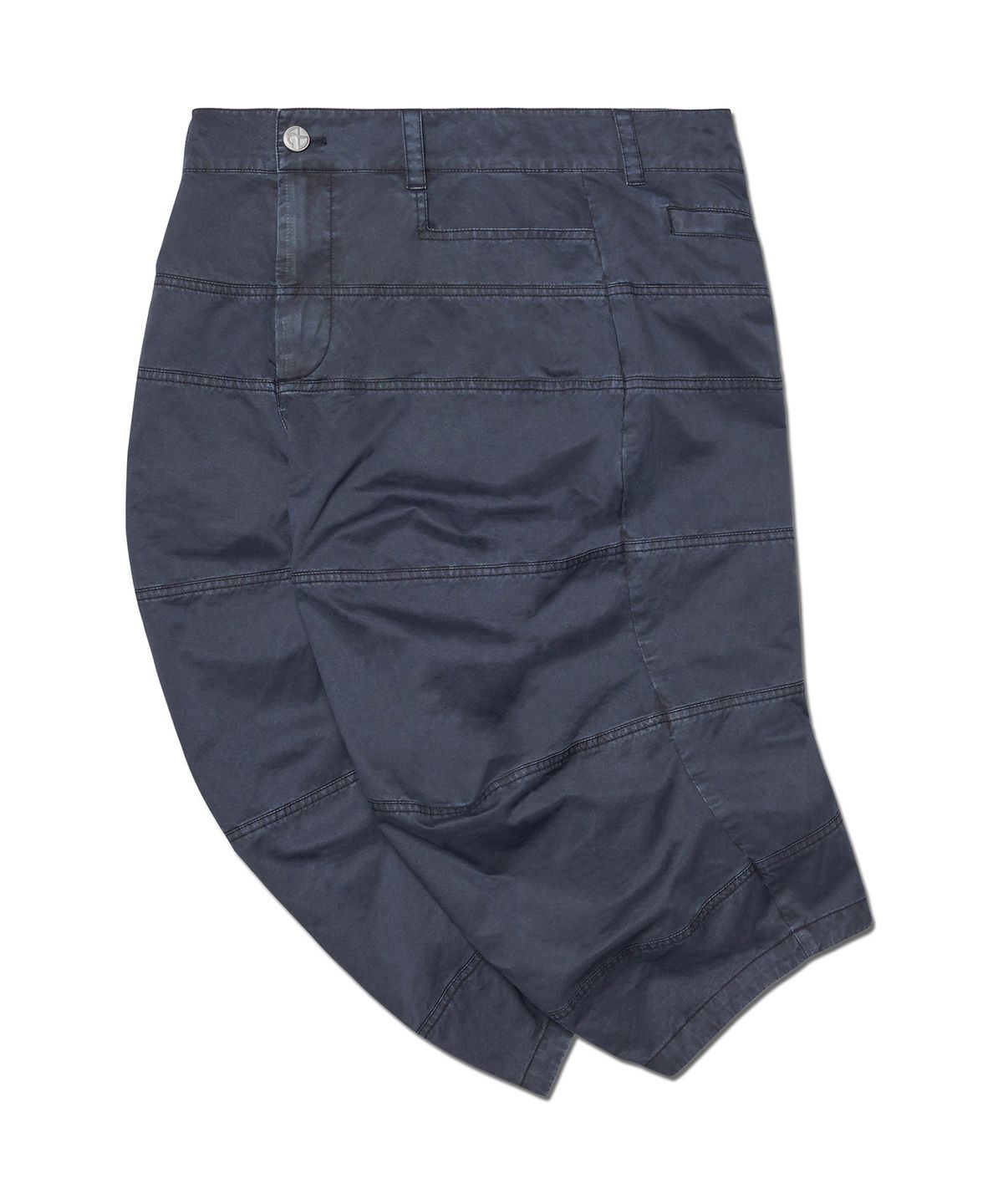 노매뉴얼(NOMANUAL) CURVED HALF PANTS - WASHED NAVY