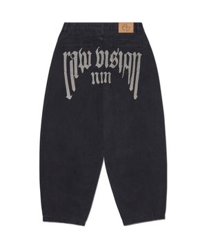 RAW VISION DENIM PANTS - WASHED BLACK