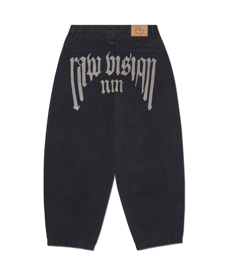 RAW VISION DENIM PANTS - WASHED BLACK