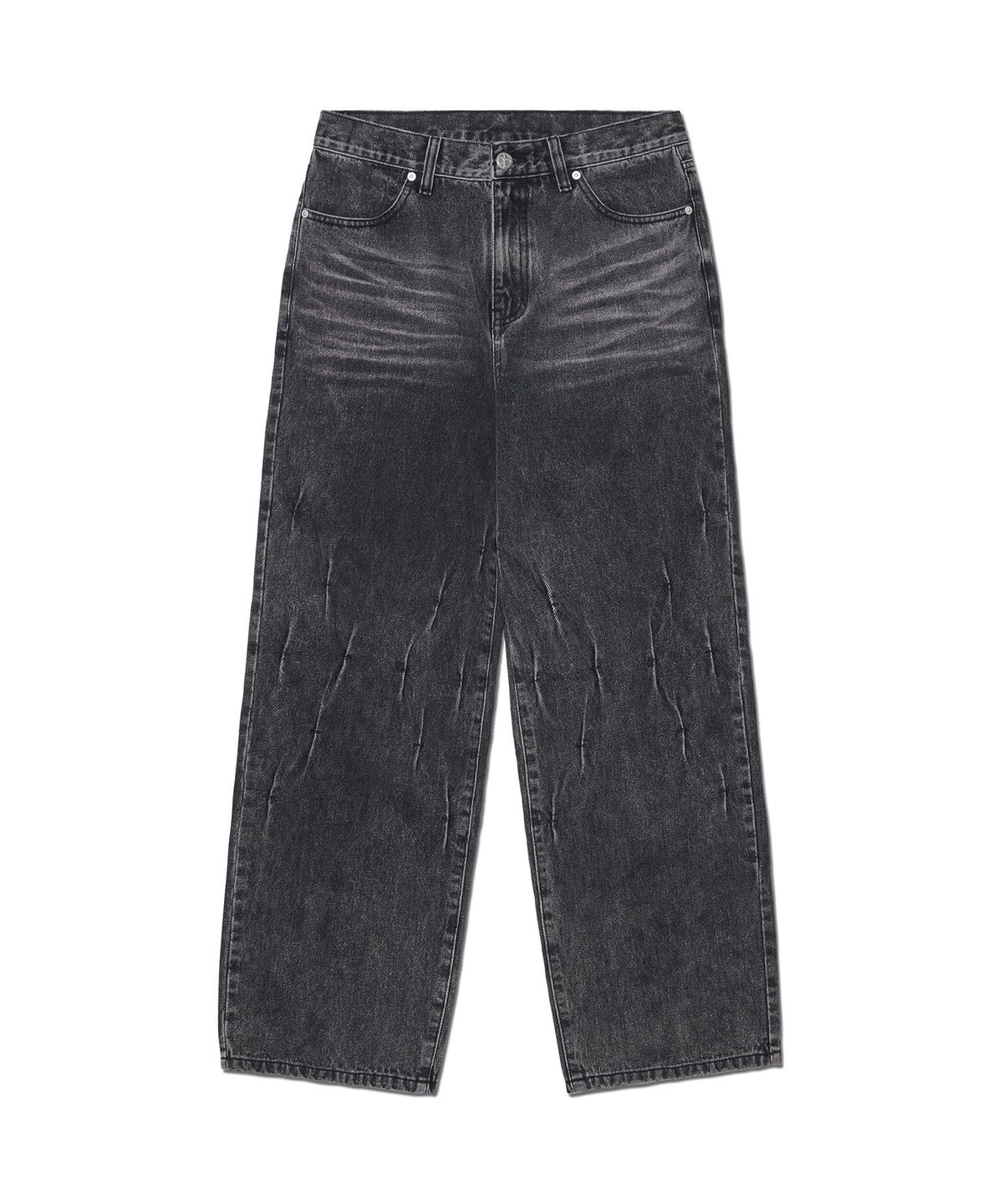 노매뉴얼(NOMANUAL) K.T DENIM PANTS - WASHED BLACK