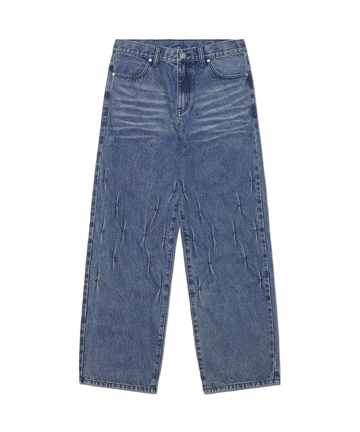 노매뉴얼(NOMANUAL) K.T DENIM PANTS - WASHED BLUE