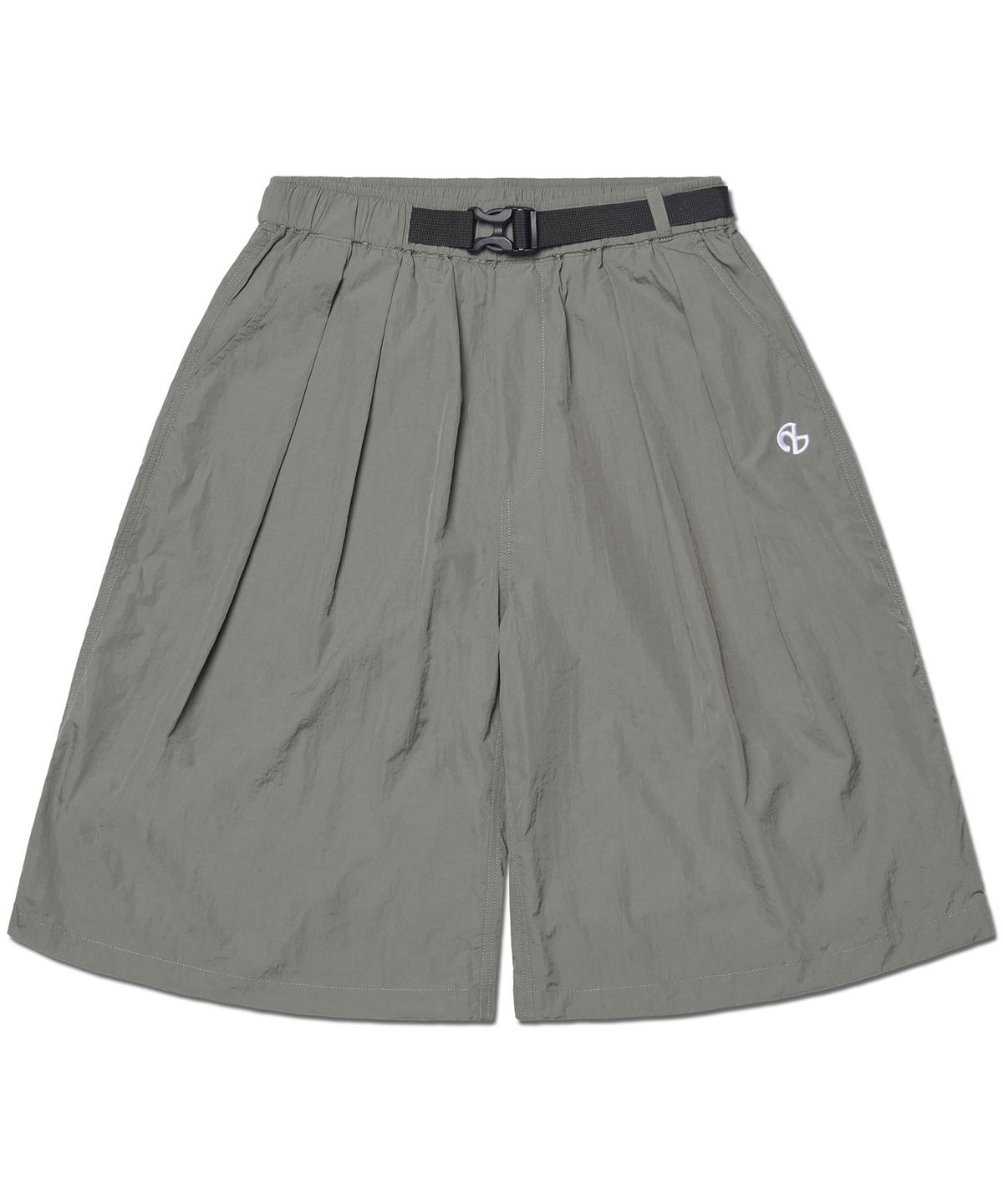 노매뉴얼(NOMANUAL) SHADE BELTED SHORTS - CHARCOAL