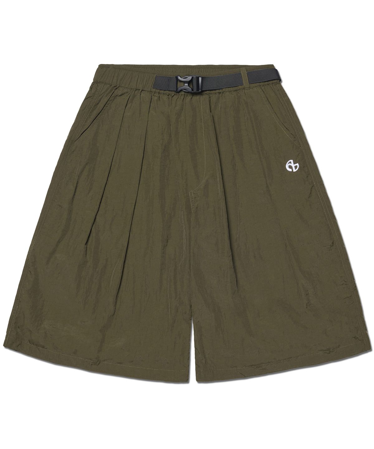 노매뉴얼(NOMANUAL) SHADE BELTED SHORTS - KHAKI
