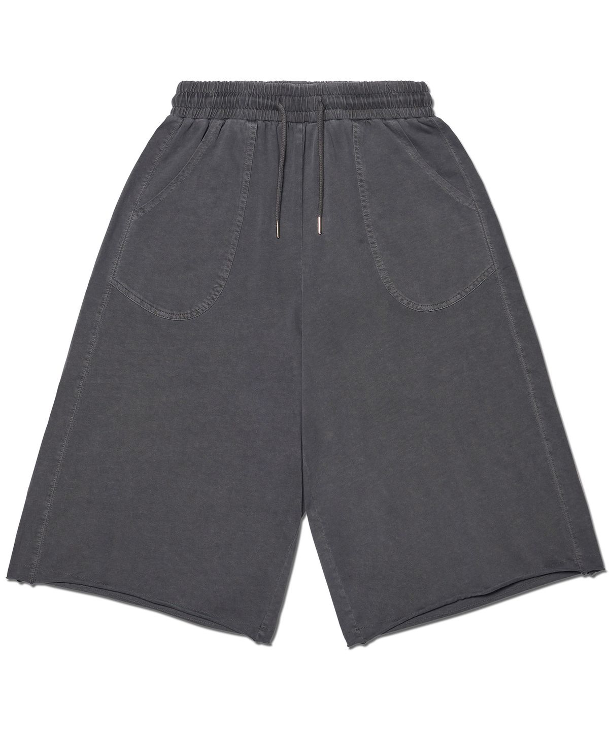 노매뉴얼(NOMANUAL) MOLTING BERMUDA SWEATPANTS - CHARCOAL