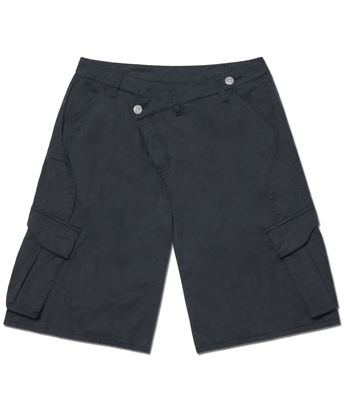 노매뉴얼(NOMANUAL) TWISTED CARGO SHORTS - WASHED BLACK