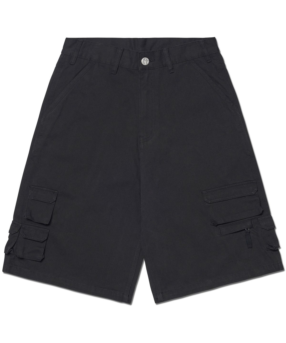 노매뉴얼(NOMANUAL) UTILITY CARGO SHORTS - WASHED BLACK
