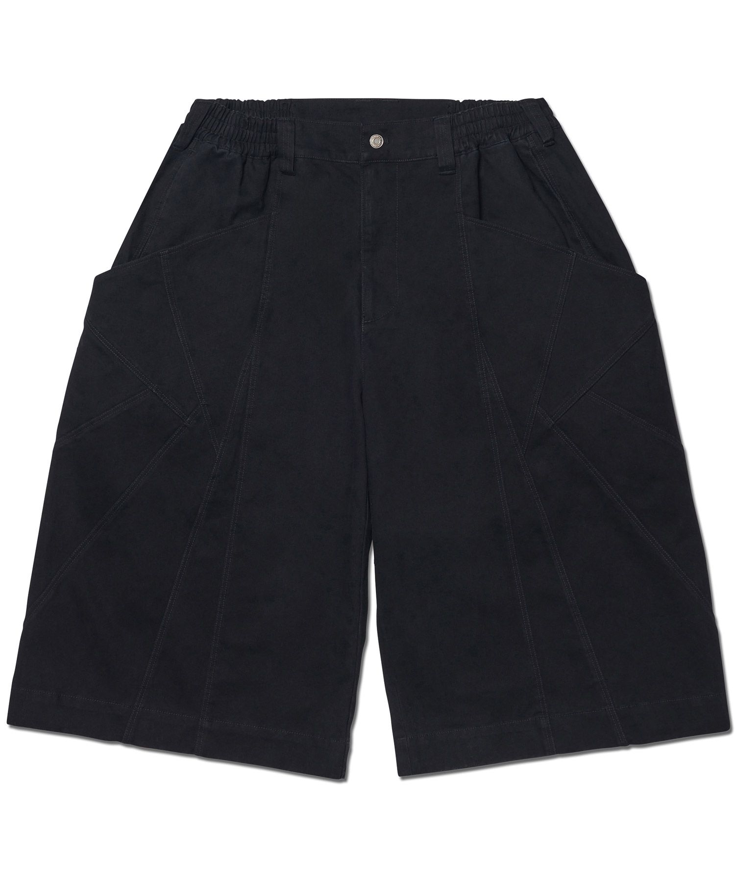 MUSINSA | NOMANUAL DIAGONAL POCKET BERMUDA PANTS - WASHED BLACK