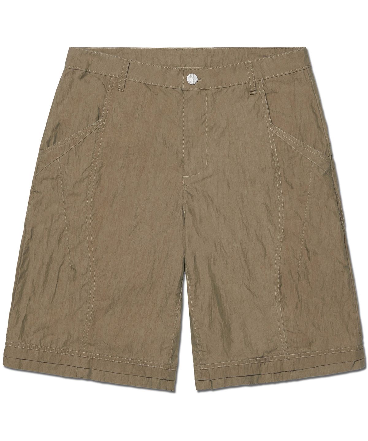 노매뉴얼(NOMANUAL) LAYER SHORTS - WASHED KHAKI