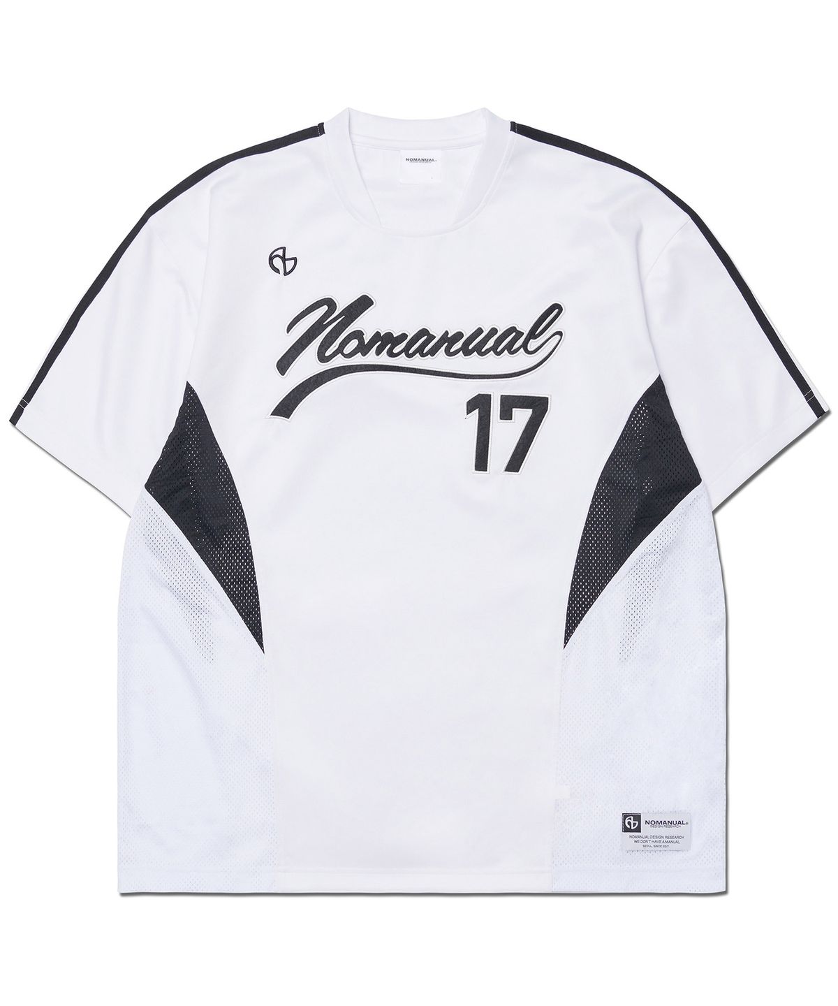 노매뉴얼(NOMANUAL) SWEEP BASEBALL JERSEY - WHITE