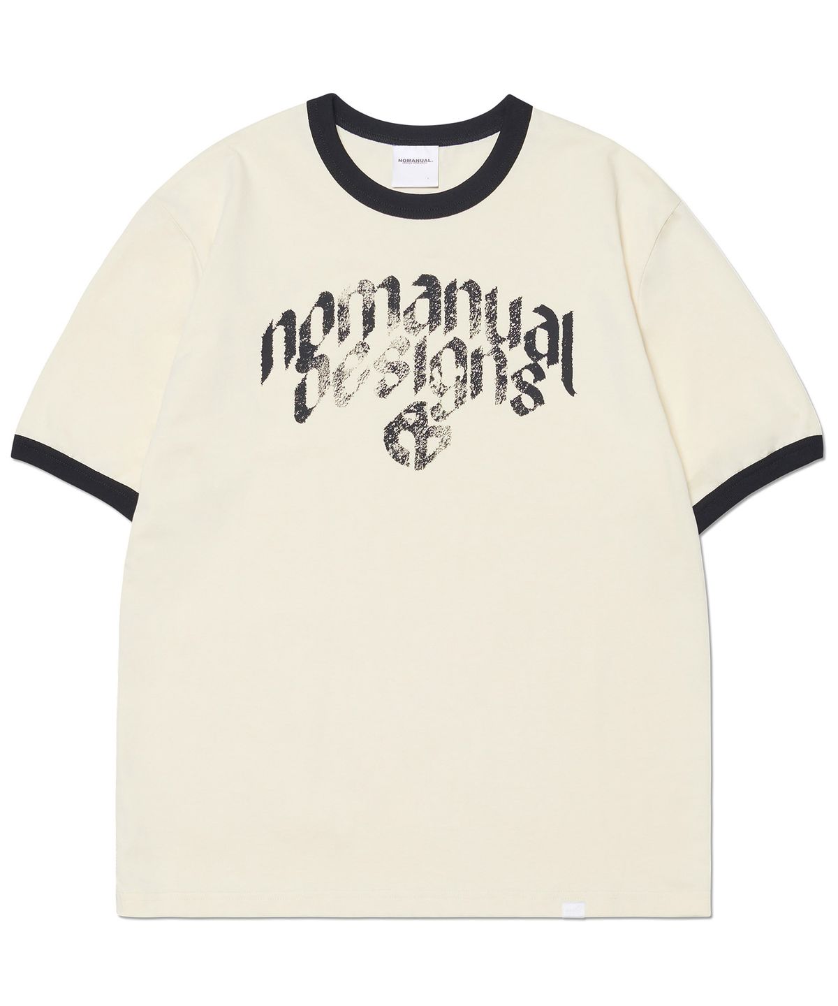 노매뉴얼(NOMANUAL) N.D RINGER T-SHIRT - CREAM