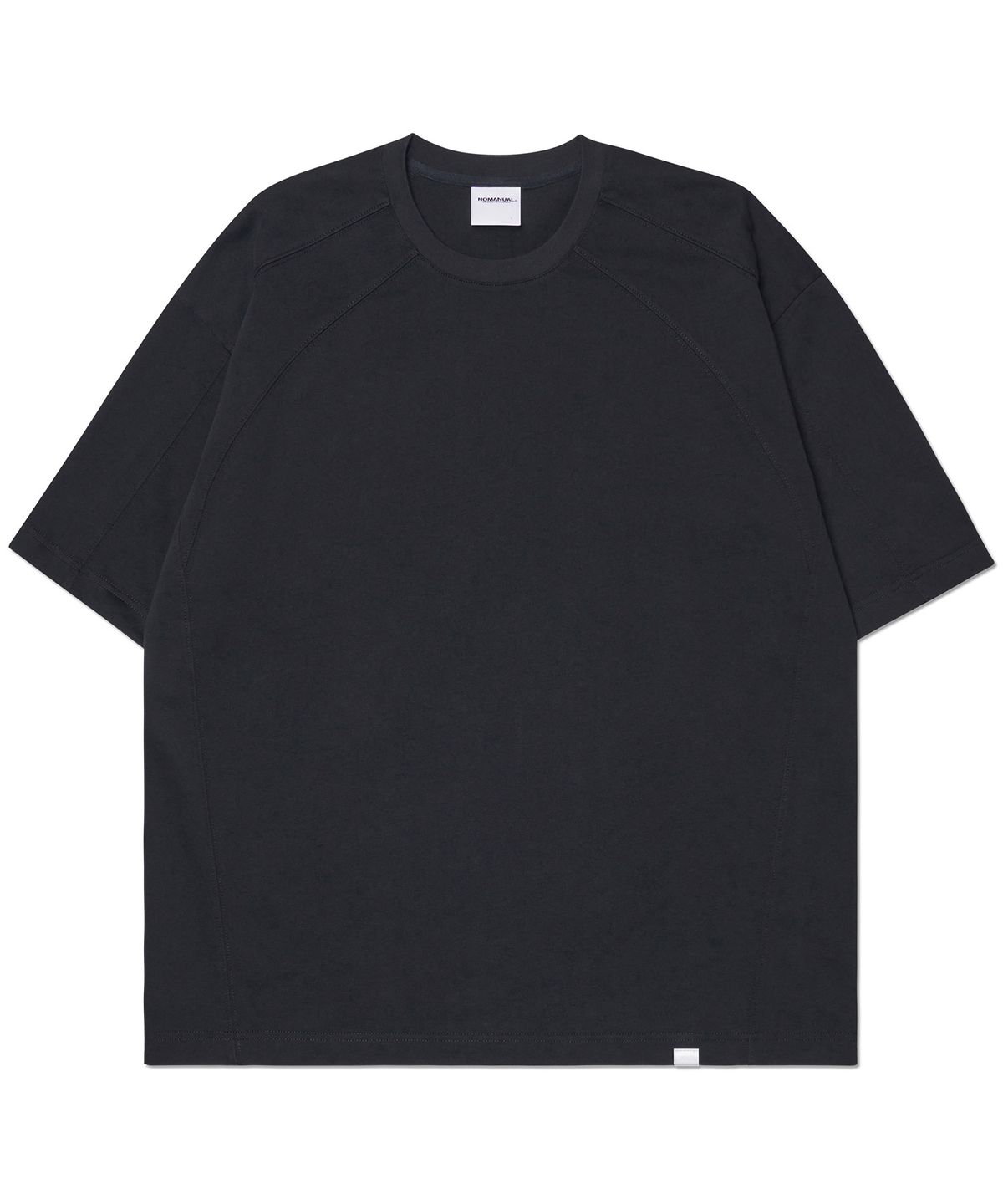 노매뉴얼(NOMANUAL) MOLTING T-SHIRT - BLACK