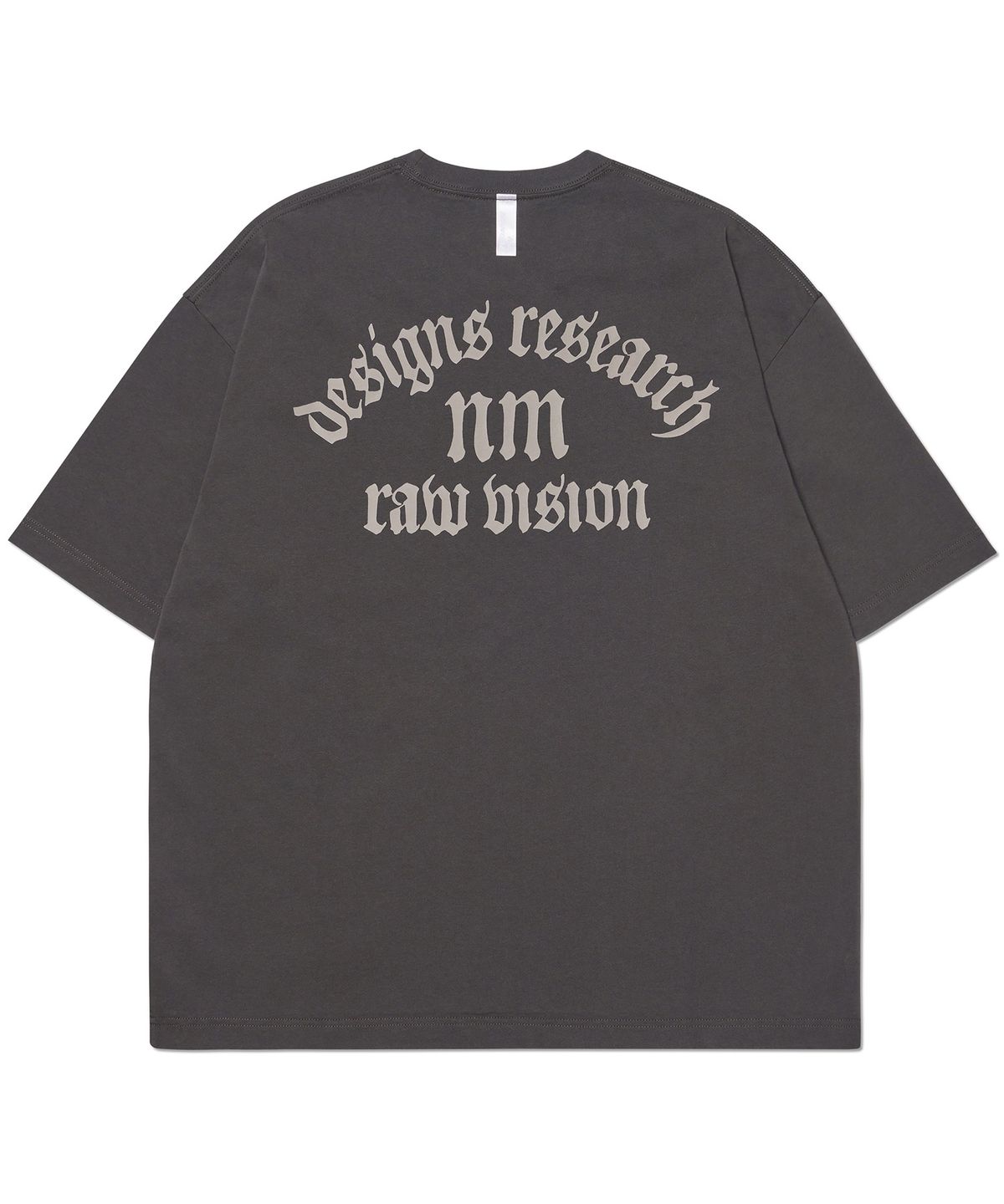 노매뉴얼(NOMANUAL) R.V ARCH LOGO T-SHIRT - CHARCOAL