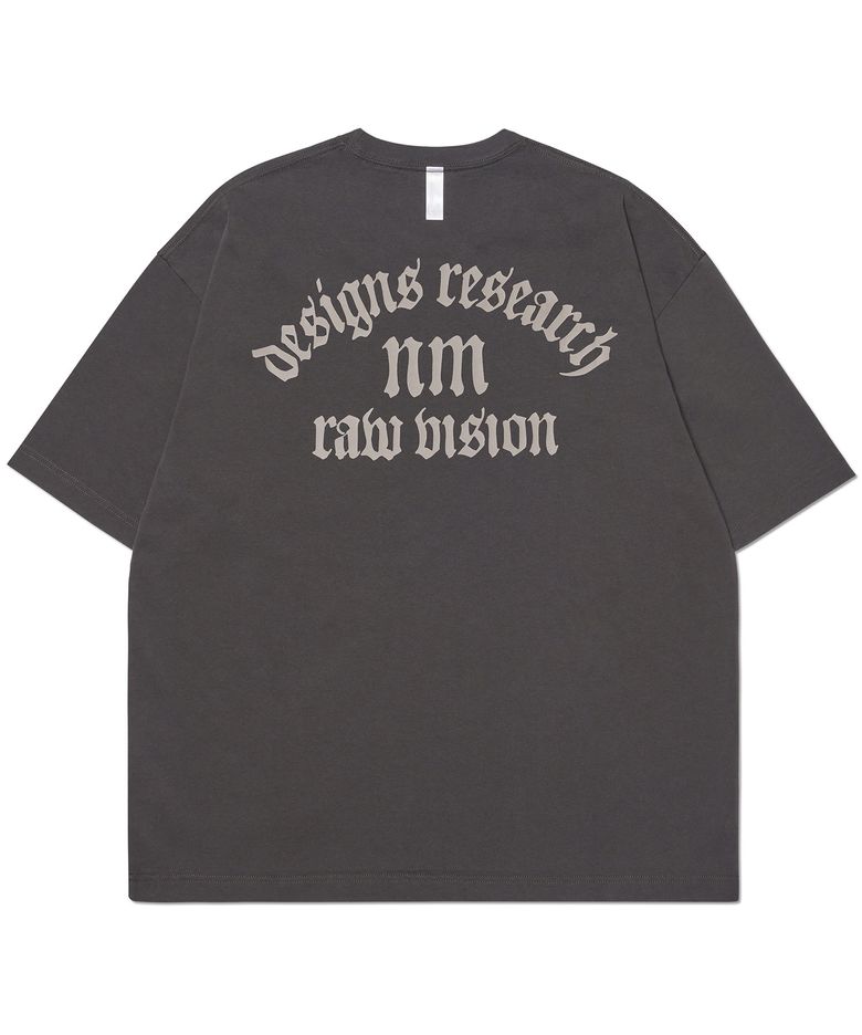 R.V ARCH LOGO T-SHIRT - CHARCOAL