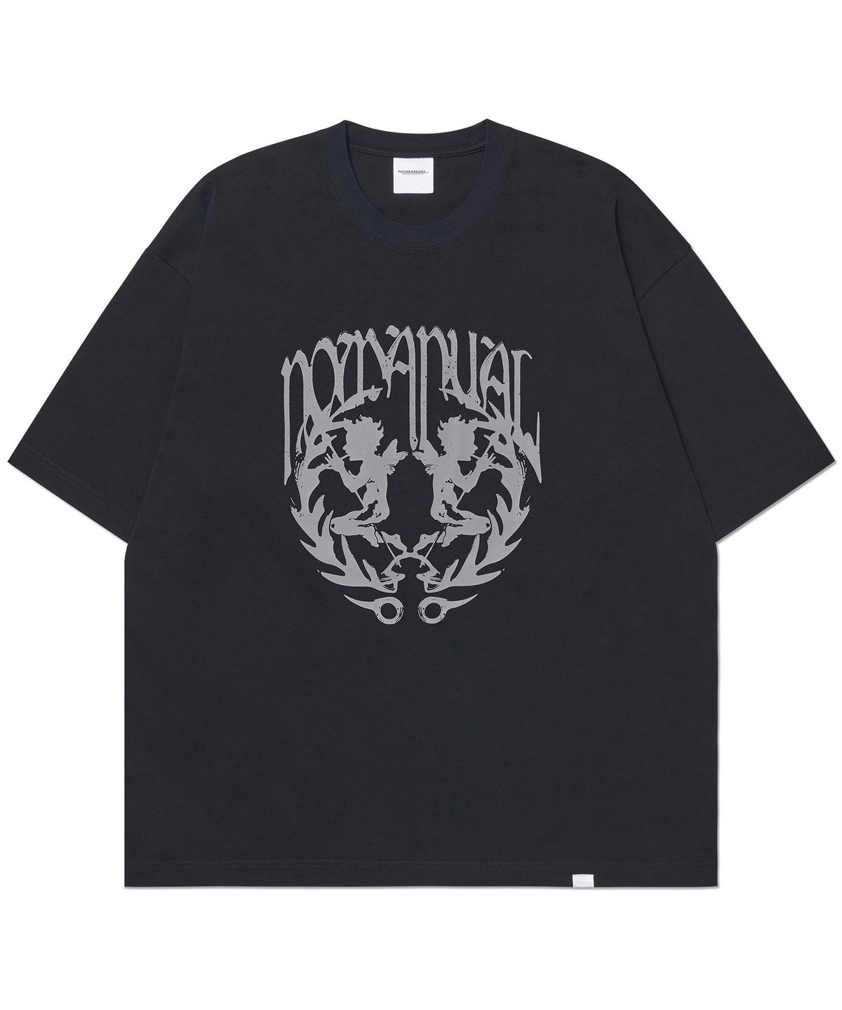 노매뉴얼(NOMANUAL) NM ANGEL T-SHIRT - BLACK