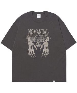 SKELETON HANDS T-SHIRT - CHARCOAL