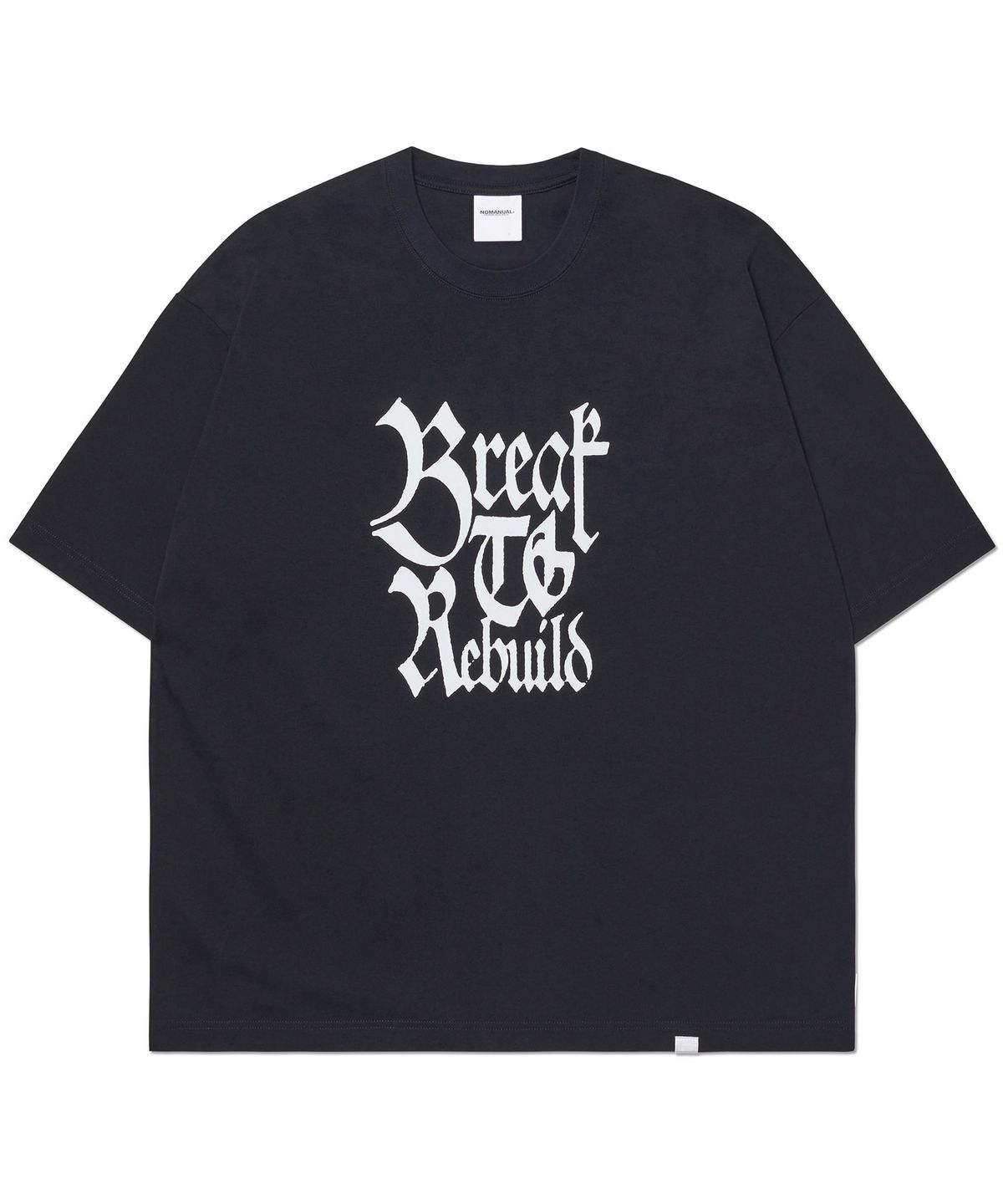 노매뉴얼(NOMANUAL) REBUILD T-SHIRT - BLACK