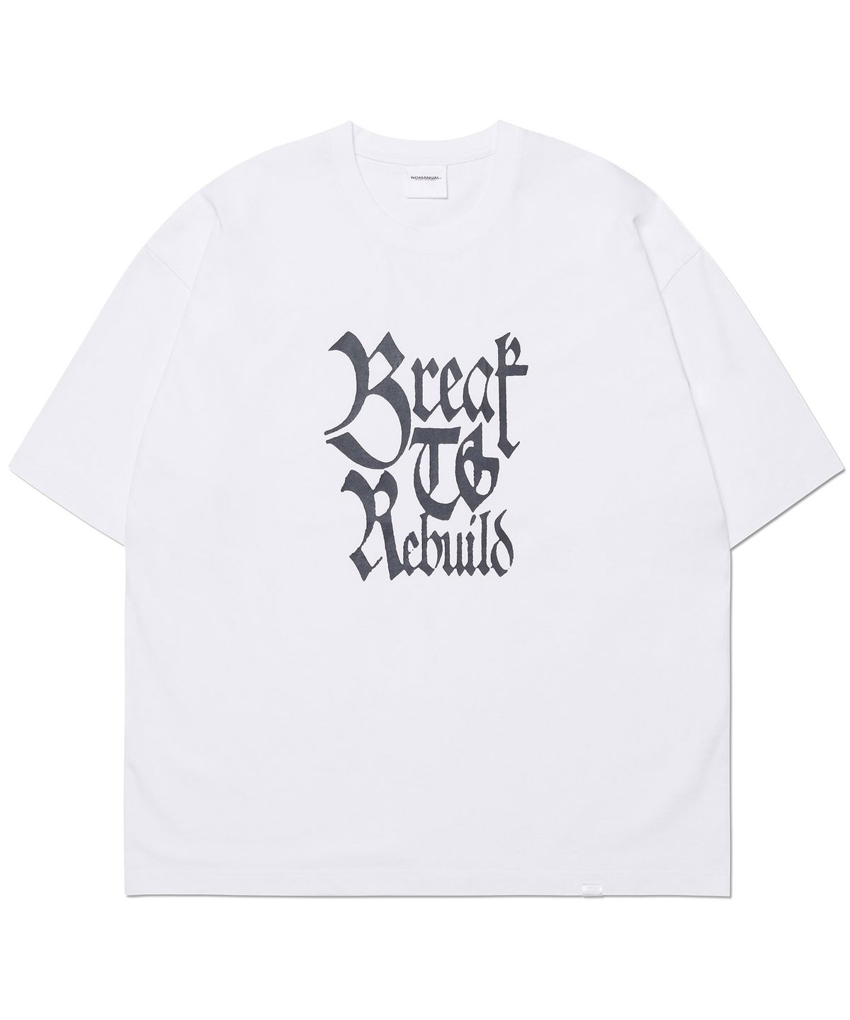 노매뉴얼(NOMANUAL) REBUILD T-SHIRT - WHITE