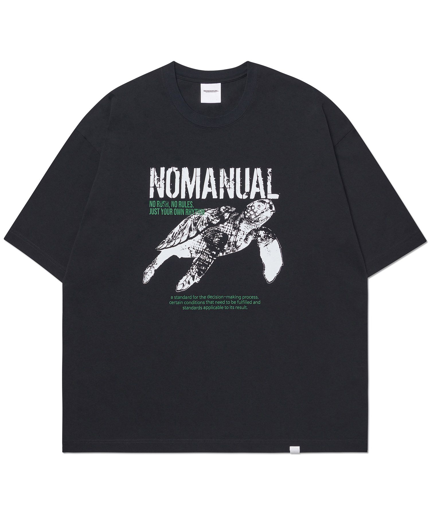 韓国発!【NOMANUAL】TURTLE T-SHIRT MUSINSA | NOMANUAL TURTLE T-SHIRT - BLACK