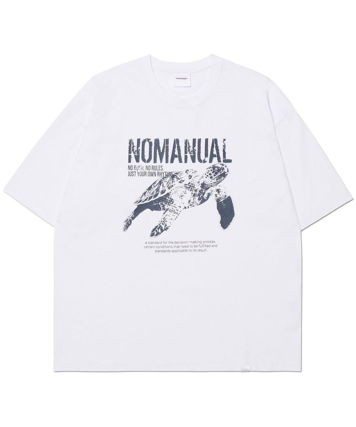 노매뉴얼(NOMANUAL) TURTLE T-SHIRT - WHITE