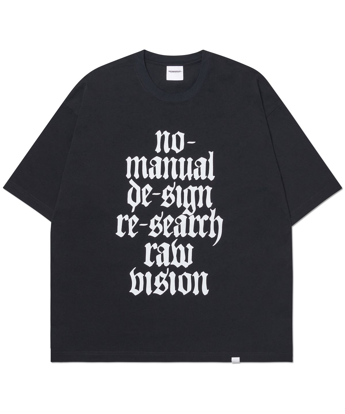 노매뉴얼(NOMANUAL) RAW VISION T-SHIRT - BLACK