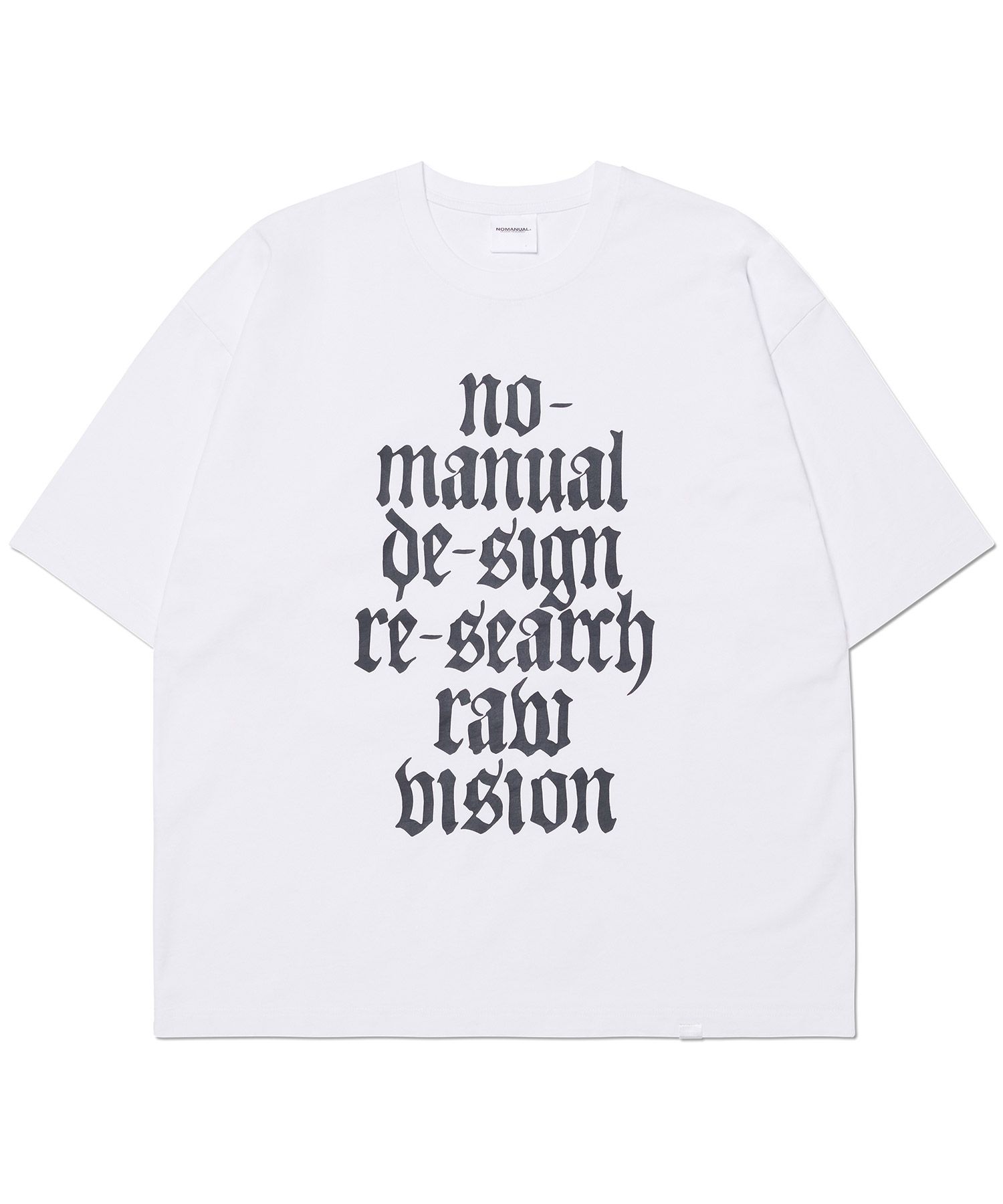 MUSINSA | NOMANUAL RAW VISION T-SHIRT - WHITE