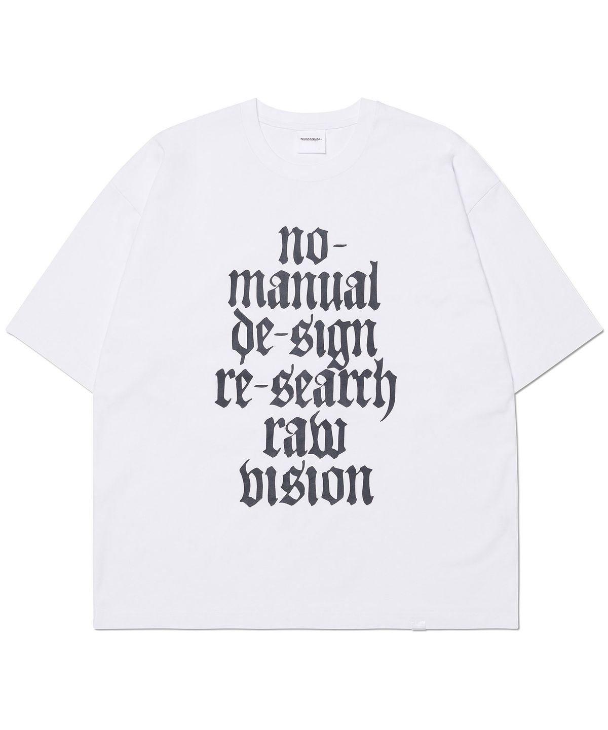 노매뉴얼(NOMANUAL) RAW VISION T-SHIRT - WHITE