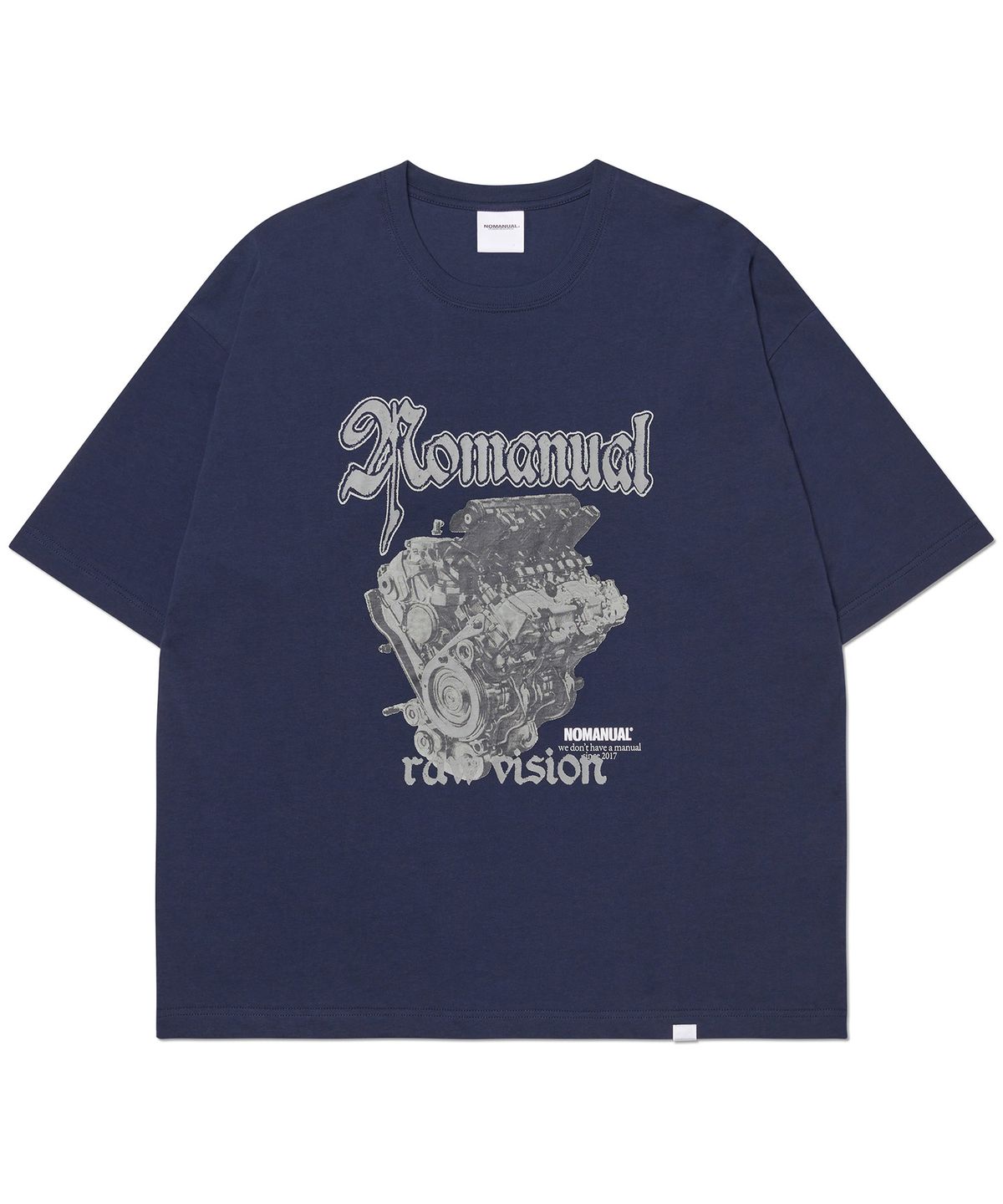 노매뉴얼(NOMANUAL) NM ENGINE T-SHIRT - DARK NAVY