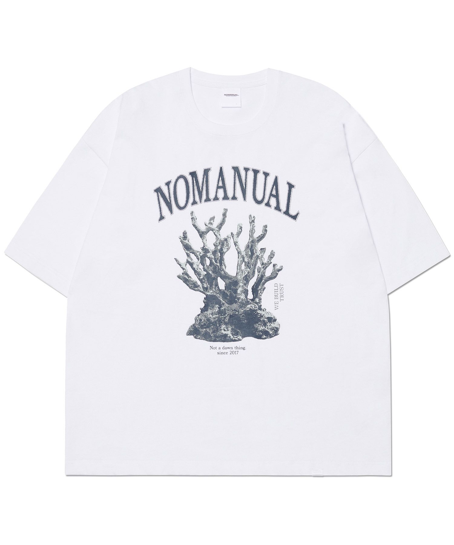 日本未入荷NOMANUALのL CORAL REEF T-SHIRT 全3色 MUSINSA | NOMANUAL METAL CORAL REEF T-SHIRT - WHITE