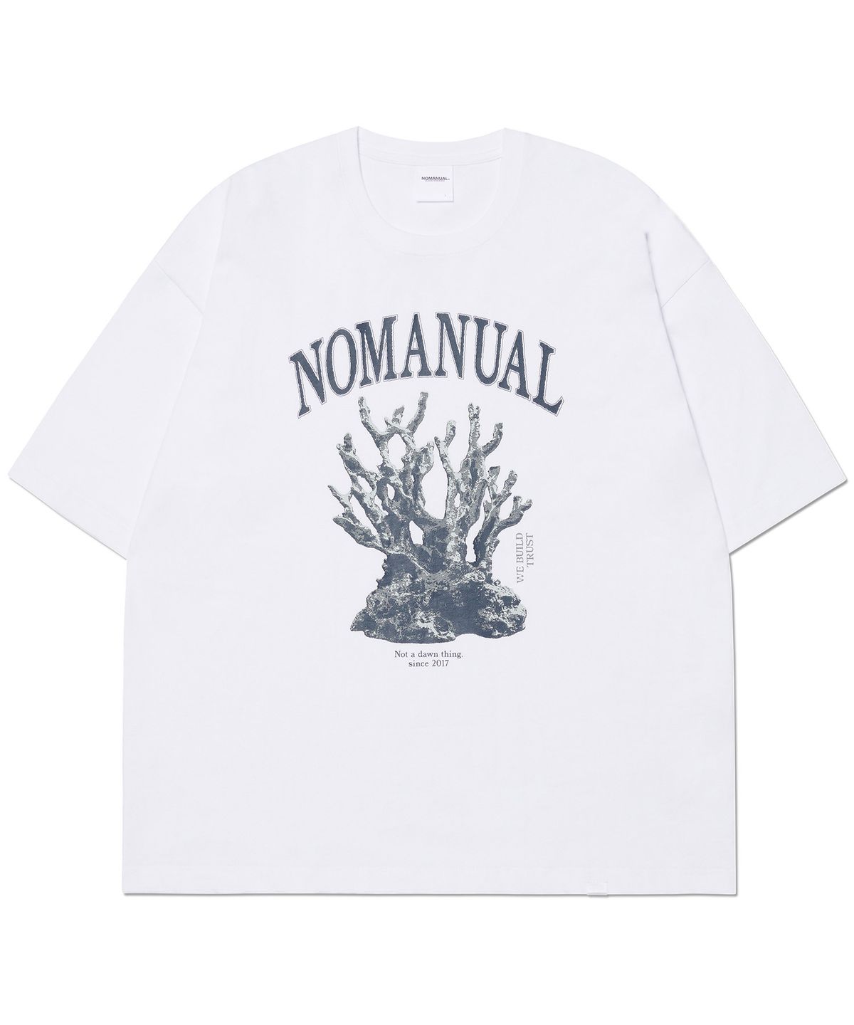 노매뉴얼(NOMANUAL) METAL CORAL REEF T-SHIRT - WHITE
