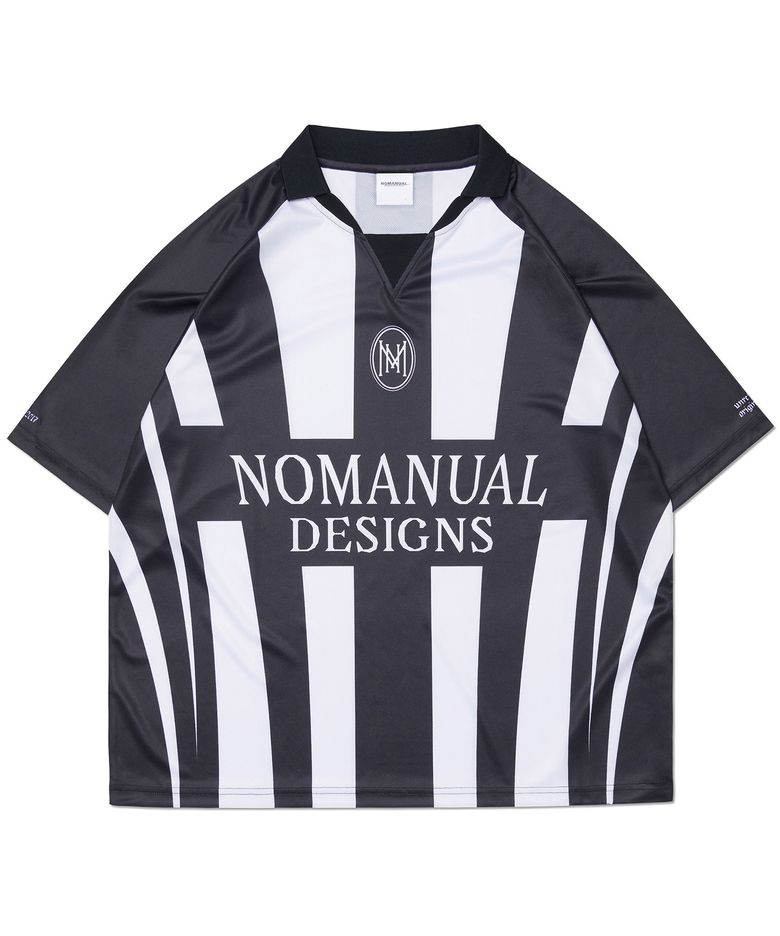 STRIPE FOOTBALL SHIRT - WHITE