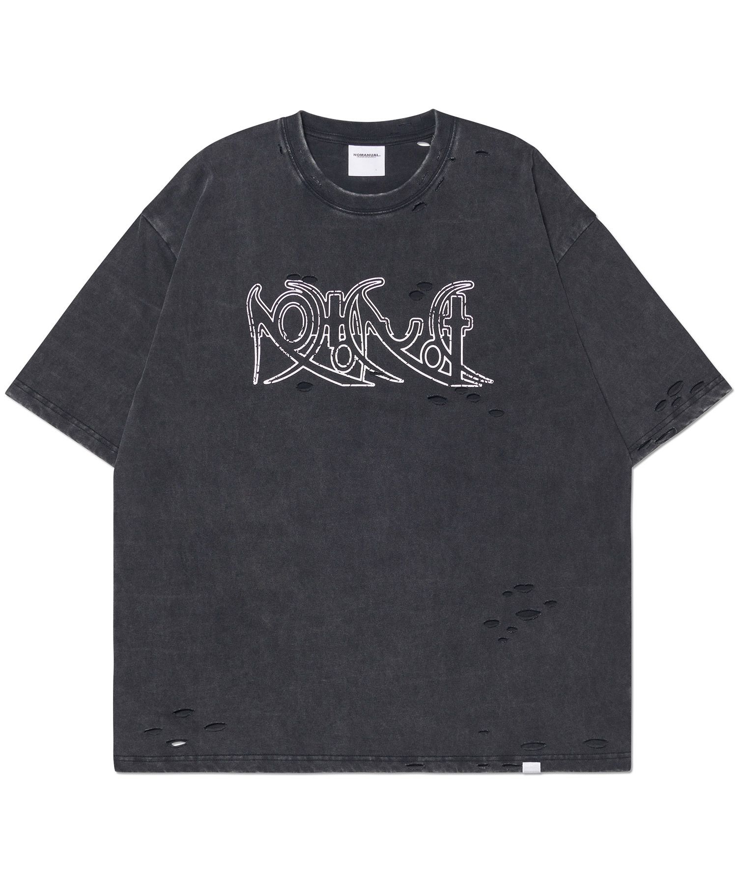 【NOMANUAL】 ECDYSIS DAMAGED T-SHIRT ♥2Colors MUSINSA | NOMANUAL ECDYSIS DAMAGED T-SHIRT - WASHED BLACK