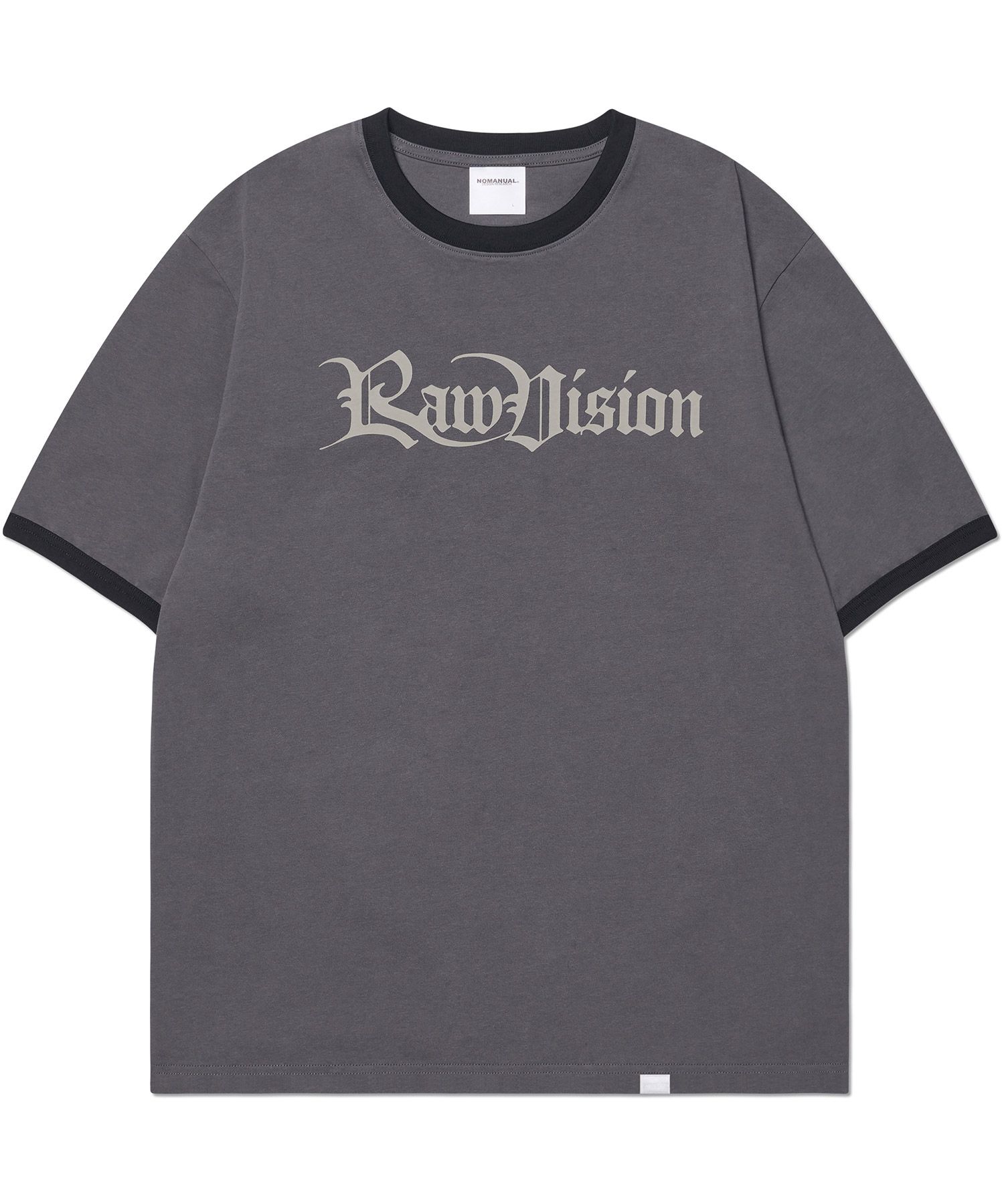 日本未入荷NOMANUALのRAW VISION RINGER T-SHIRT 全2色 MUSINSA | NOMANUAL RAW VISION RINGER T-SHIRT - CHARCOAL