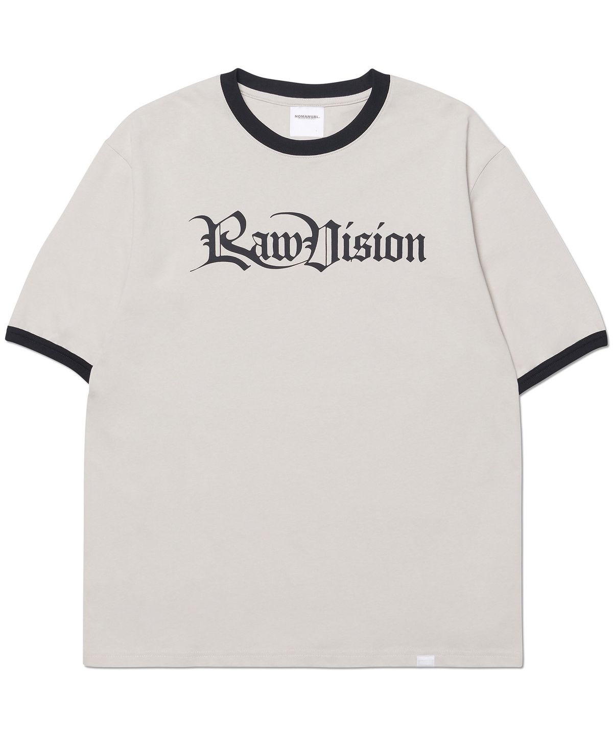 노매뉴얼(NOMANUAL) RAW VISION RINGER T-SHIRT - IVORY