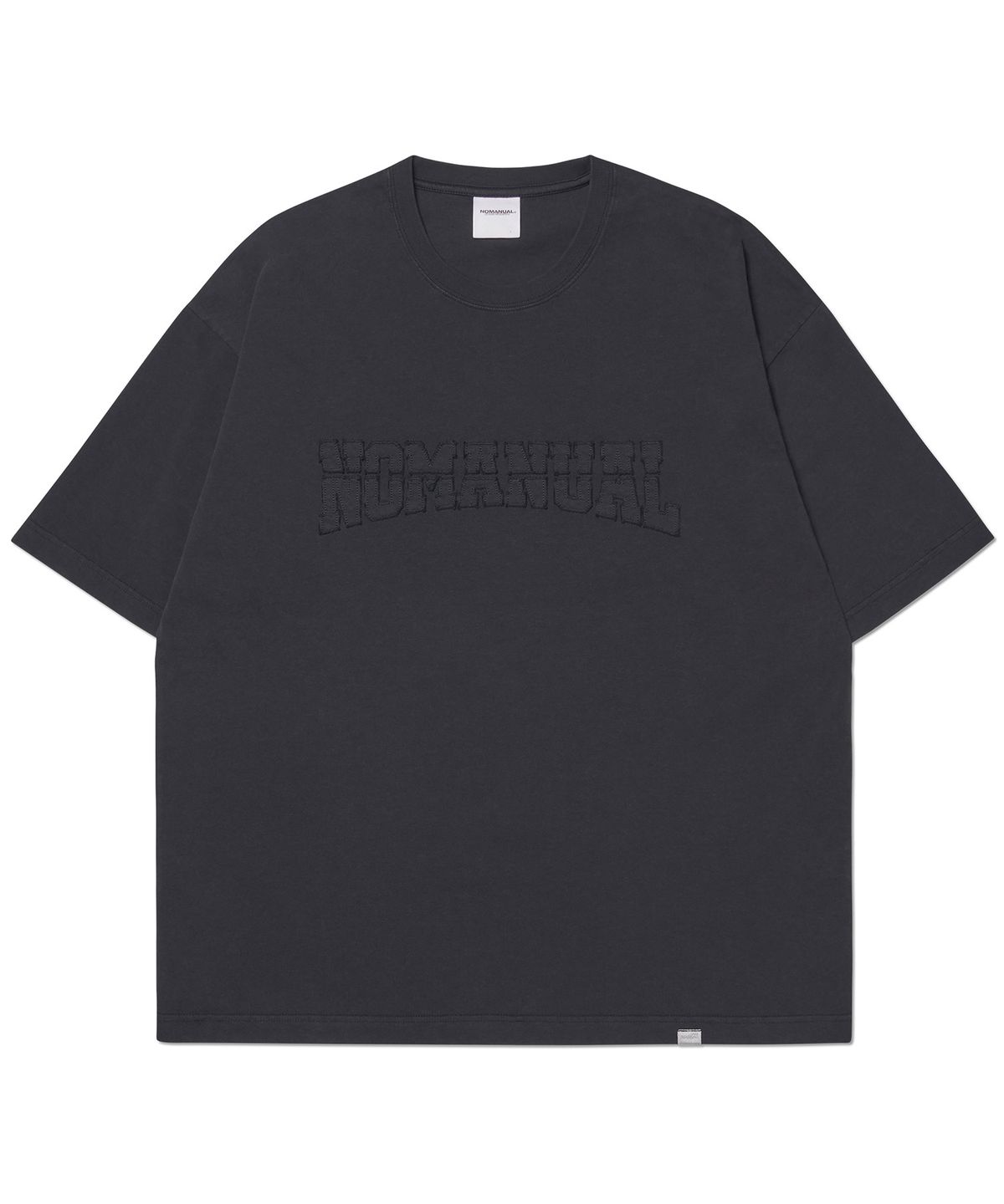 노매뉴얼(NOMANUAL) PATCH T-SHIRT - WASHED BLACK