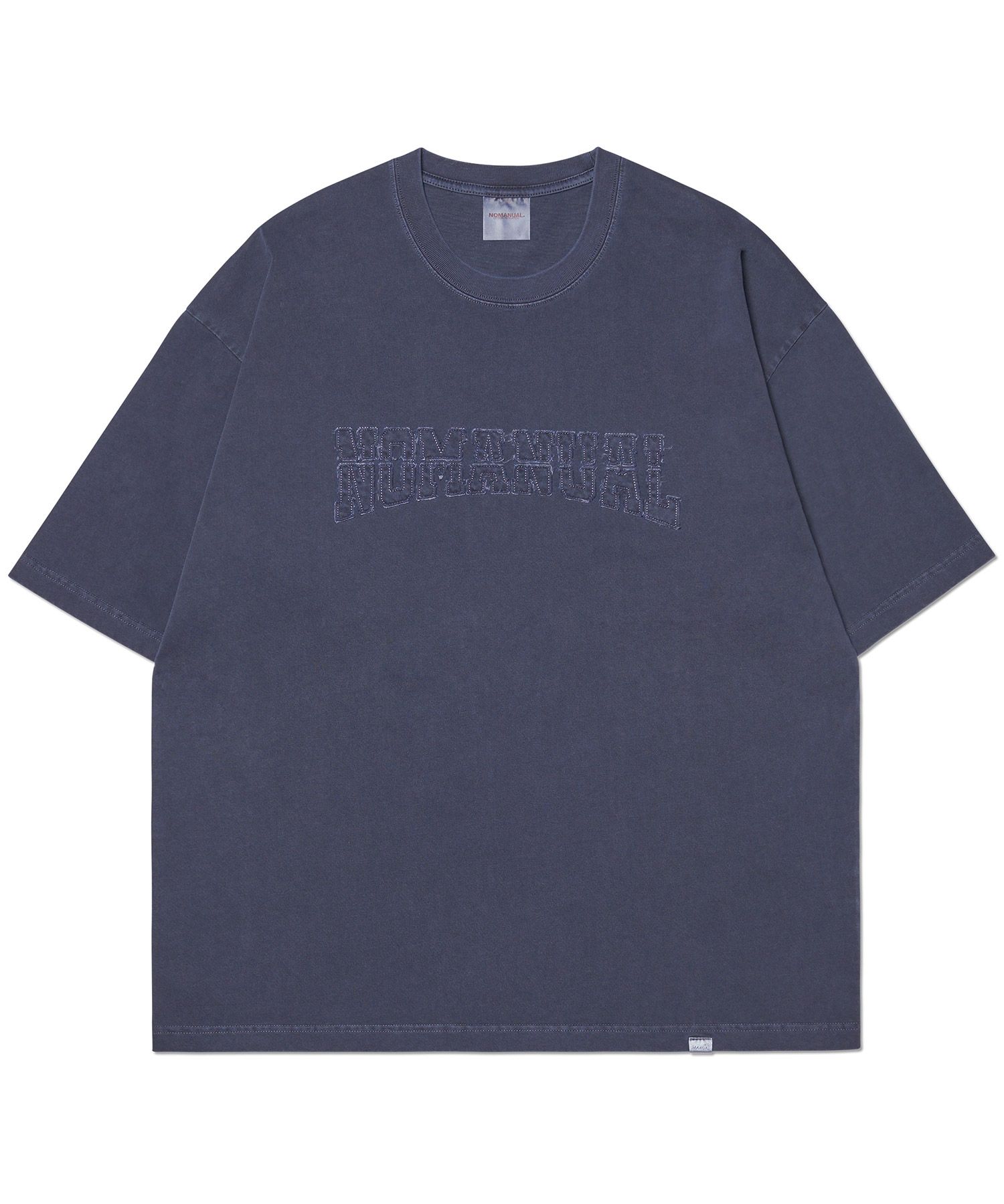 MUSINSA公式 | NOMANUAL PATCH T-SHIRT - WASHED NAVY