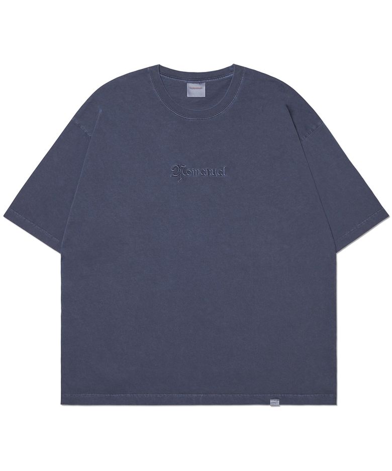 EMBROIDERED LOGO T-SHIRT - WASHED NAVY