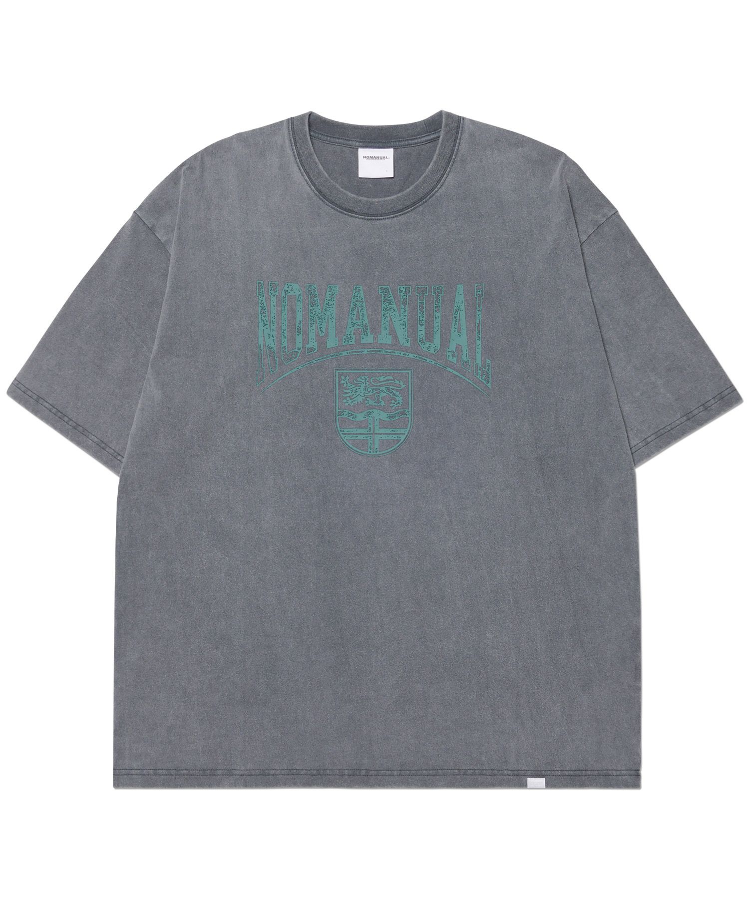 【NOMANUAL】 EMBLEM WASHED T-SHIRT ♥4Colors EMBLEM WASHED T-SHIRT - WASHED BLACK - nomanual | 60