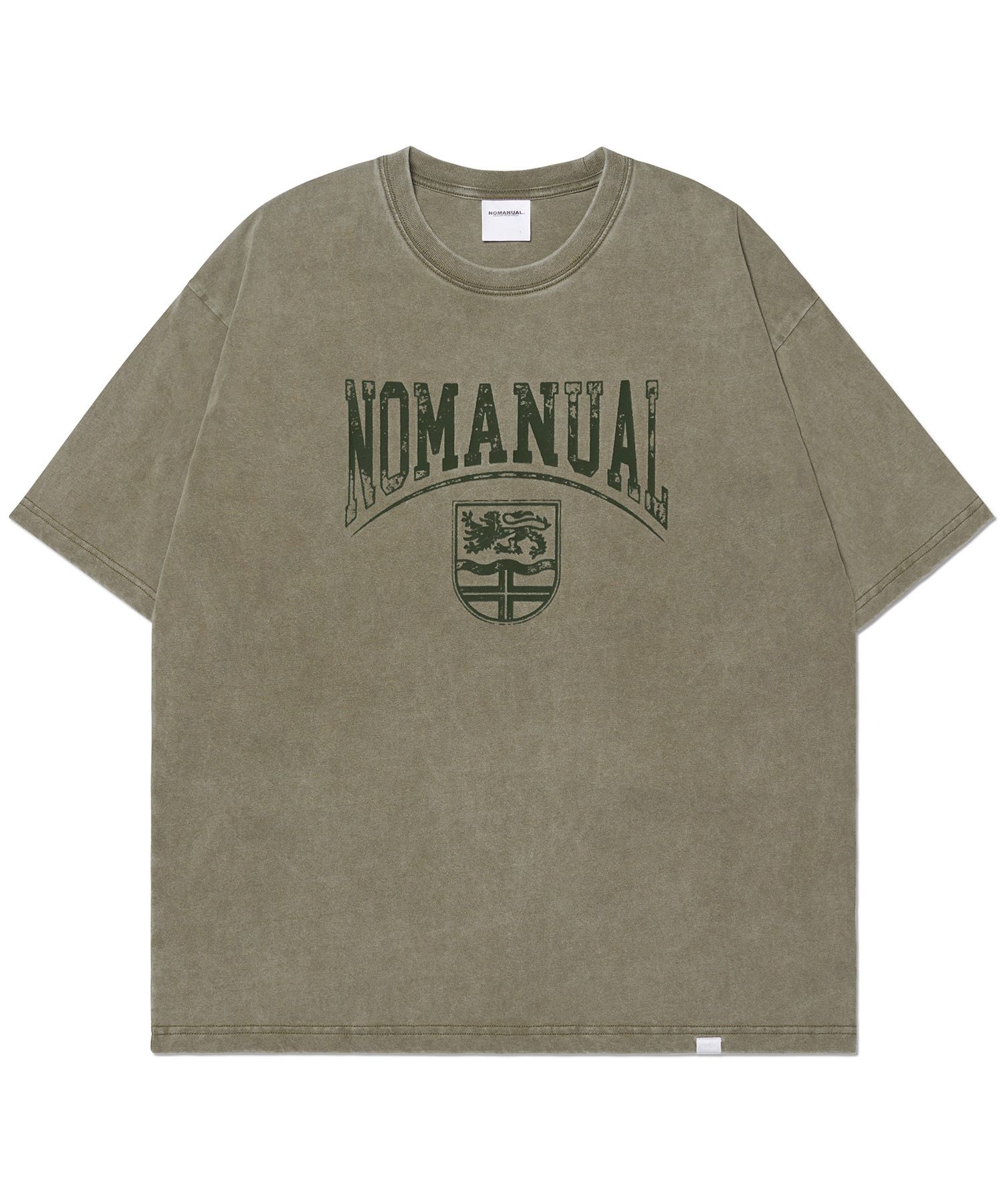 ★NOMANUAL★EMBLEM WASHED T-SHIRT MUSINSA | NOMANUAL EMBLEM WASHED T-SHIRT - WASHED KHAKI
