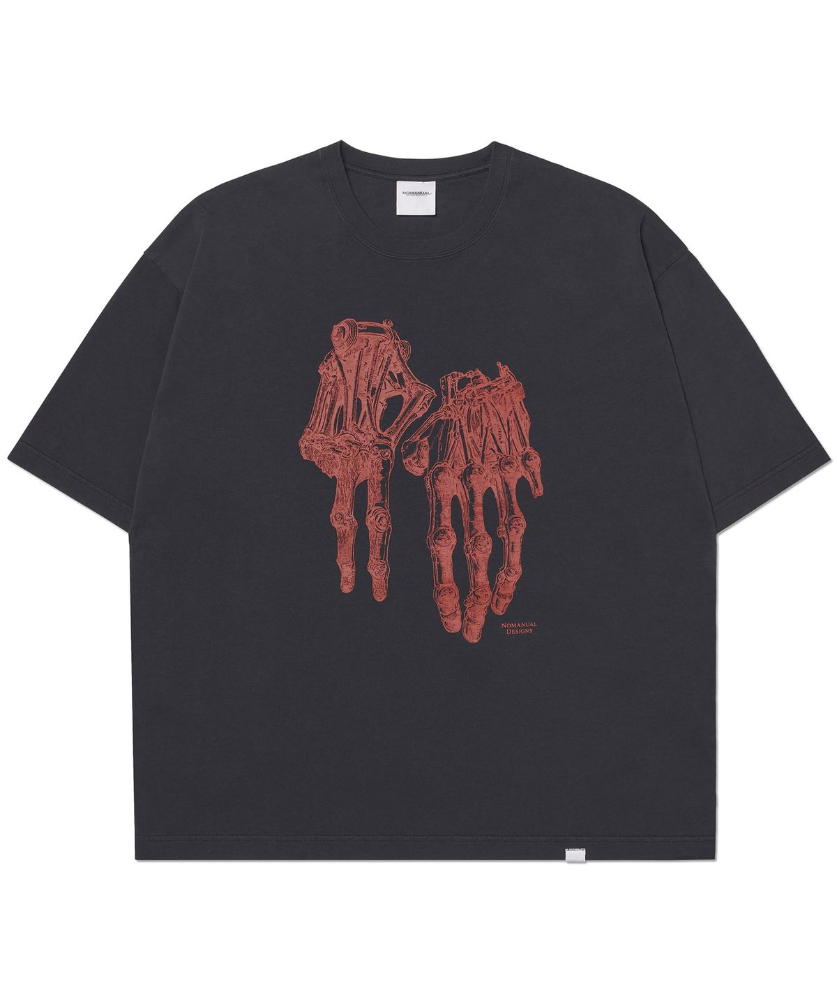노매뉴얼(NOMANUAL) ROBOTIC HAND NM T-SHIRT - WASHED BLACK