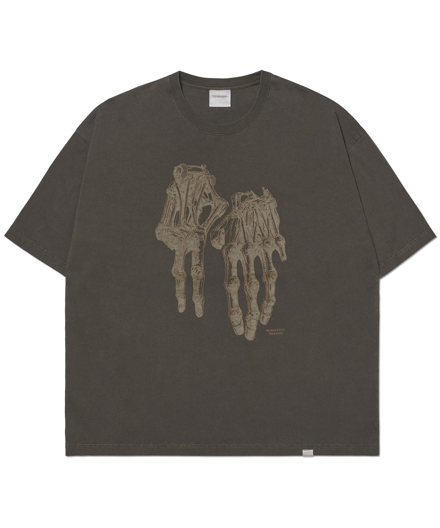 【NOMANUAL】25ss ROBOTIC HAND NM T-SHIRT MUSINSA | NOMANUAL ROBOTIC HAND NM T-SHIRT - WASHED BLACK