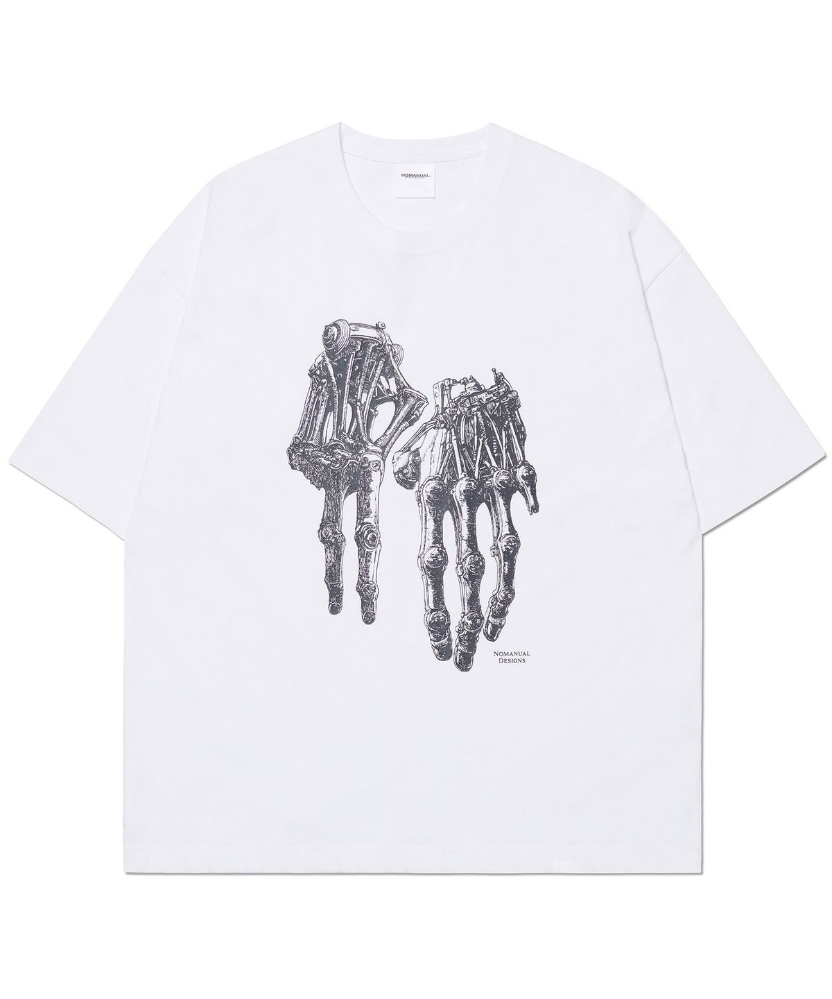 노매뉴얼(NOMANUAL) ROBOTIC HAND NM T-SHIRT - WHITE