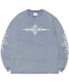 S.G WASHED LONG SLEEVE TEE - WASHED BLUE